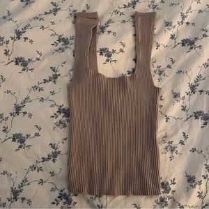 abercrombie ribbed square neck tank top
